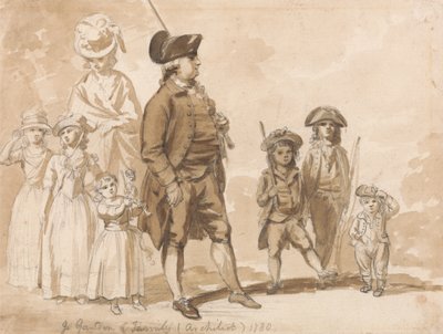 James Gandon and Family by Paul Sandby